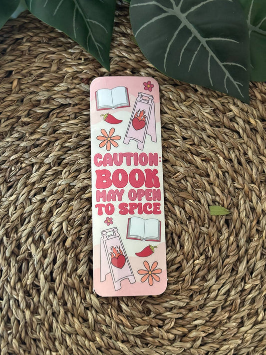 Caution: Book May open to spice Bokmerke