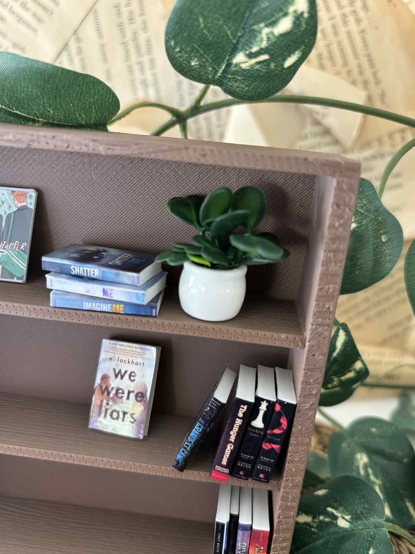 Mini bladplante til Miniatyr bokhylle