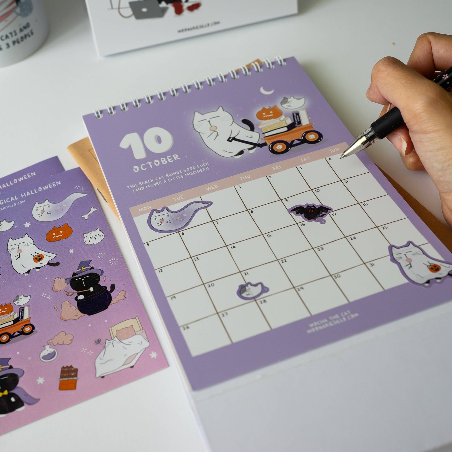 Halloween Cat Sticker Sheet