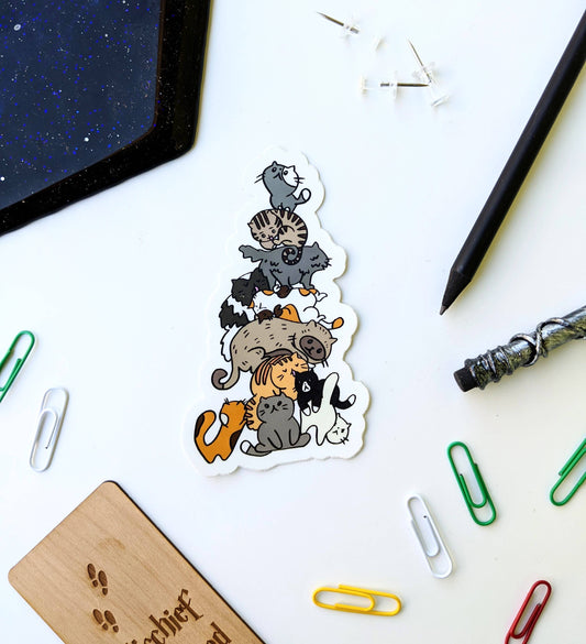 Stack O' Cats Stickers