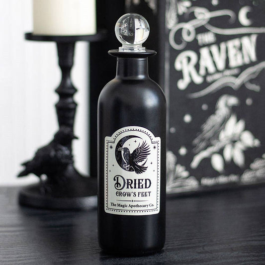 Dried Crow's Feet Glass Potion Bottle