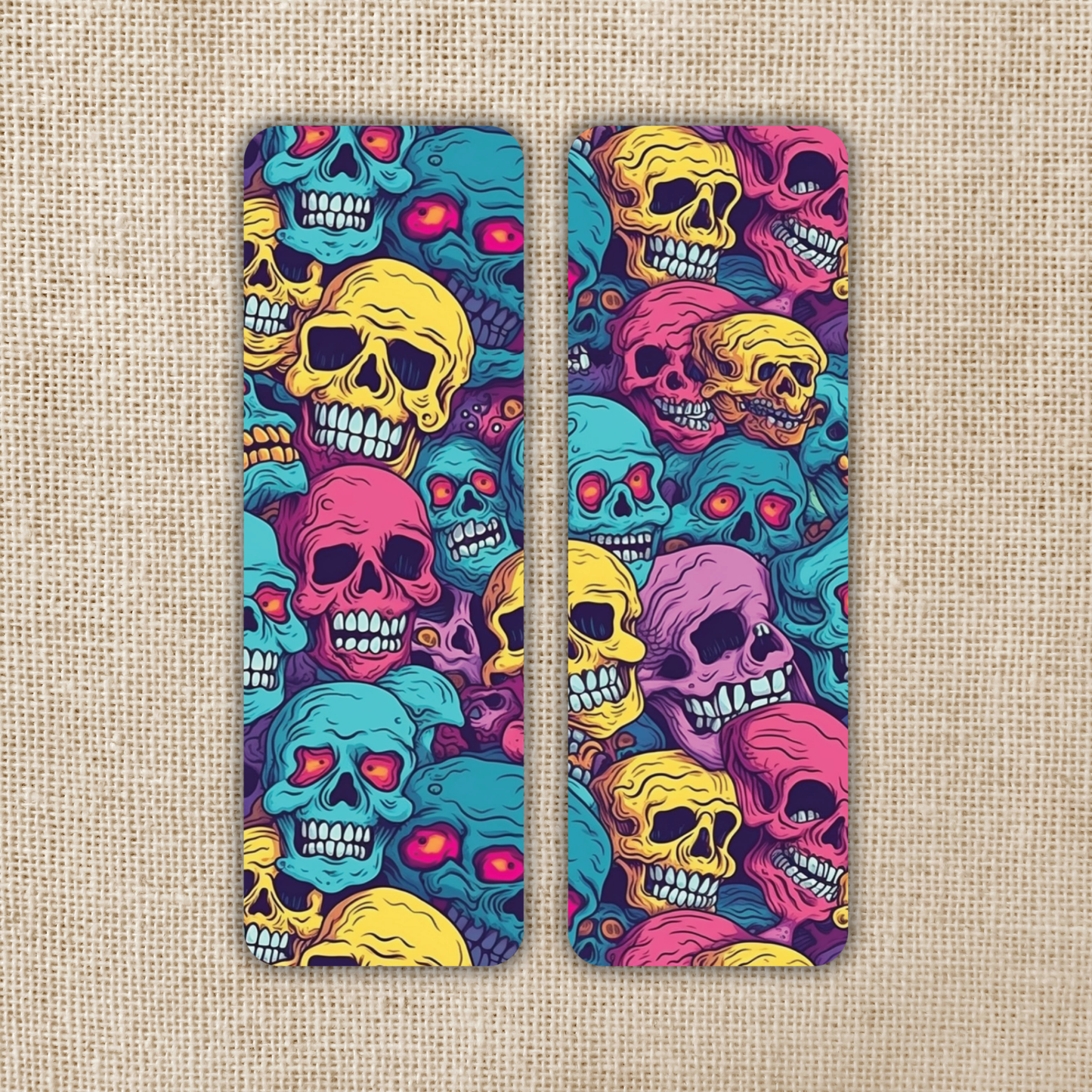 Bright Colored Skull Pile Bokmerke