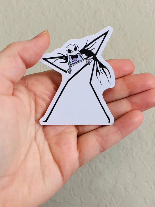 Jack Funny Face- Nightmare Before Christmas Sticker