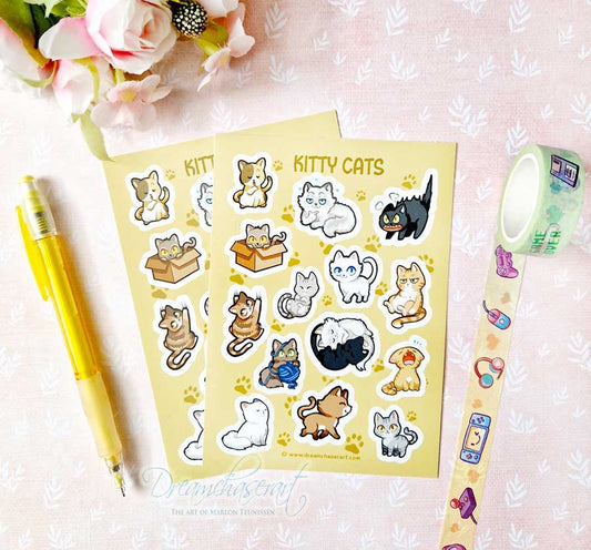 Kitty cats Sticker sheet