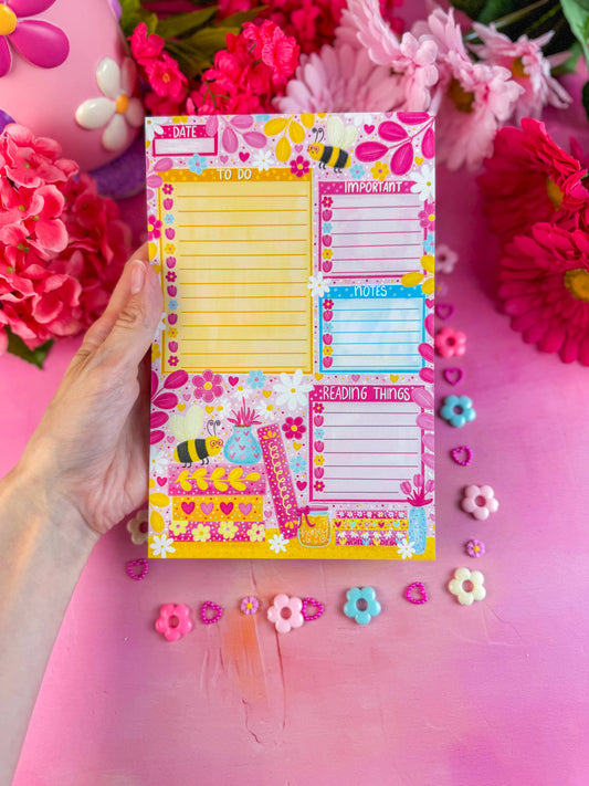 Bumble Bee Book Stack Daily Planner