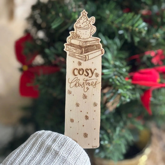 Cozy Christmas - Bokmerke i tre